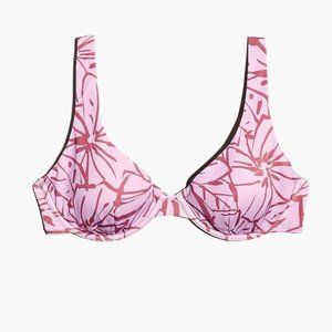 Madewell Swimsuit Underwire Bikini Top Abstract Flora NEW